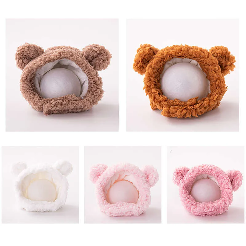 Explosive Hat Bear Plush Headgear Cute Cat Dog Knitting Warm Headwear Dress Up Pet Clothes_voghion.com