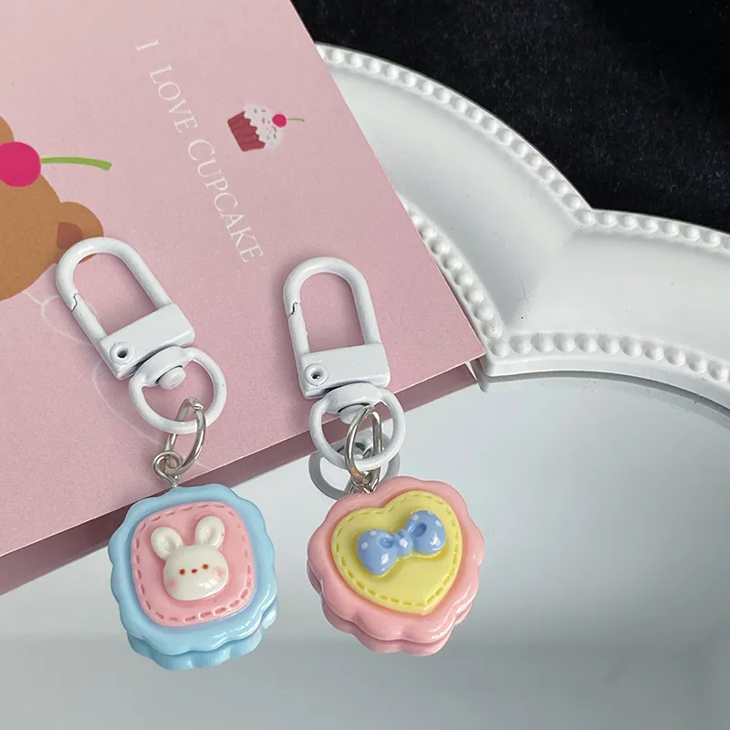 Portachiavi a forma di coniglio con simpatico cartone animato, adorabile e dolce, portachiavi in resina per ragazze, ciondolo per borsa da scuola, custodia per cuffie_voghion.com