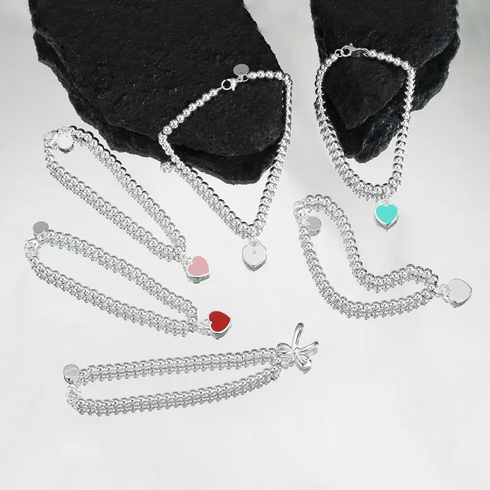 4 mm kralen liefdeshart charme voor dames meisjes mooie schattige S sier kralen bling diamanten designer armbanden armbanden sieraden_voghion.com