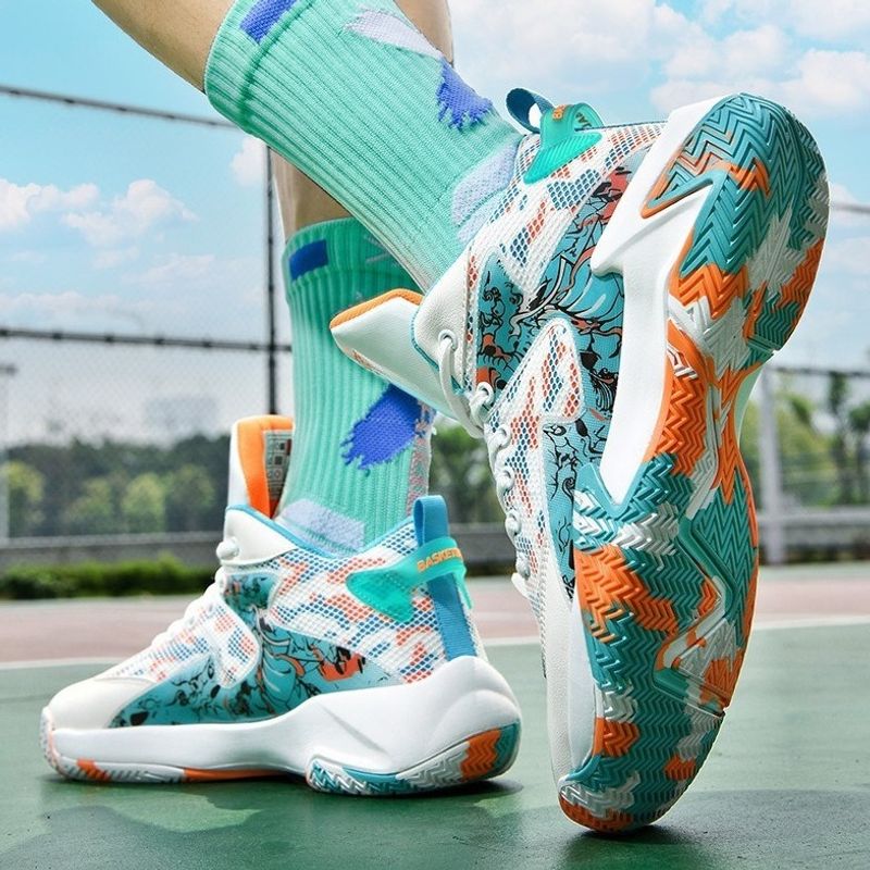 Atmungsaktiv mesh traktion basketball med anti-slip, støddæmpende, slid-beständig og atmungsaktiv turnschuhe,_voghion.com