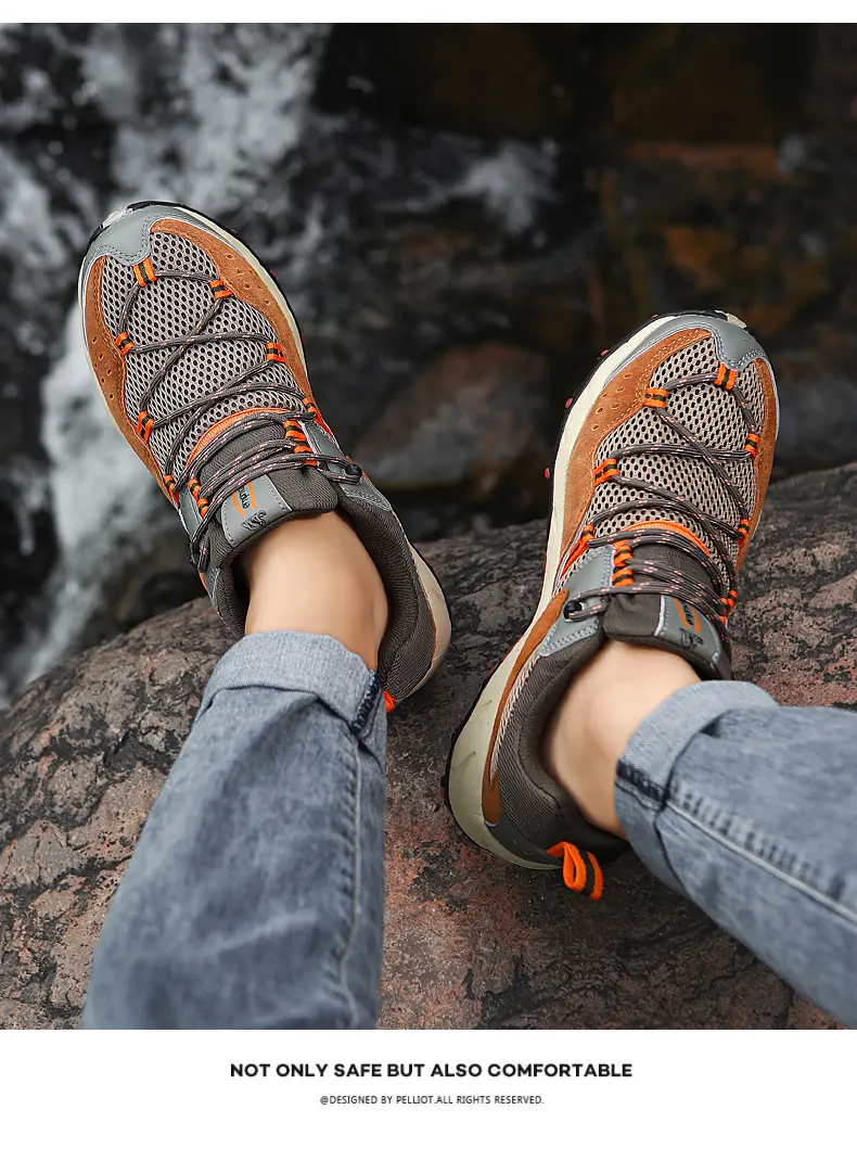 Large-size Fashion Trendy Outdoor Shoes, Casual Lightweight And Comfortable Hiking Shoes, All-season Breathable Hiking Shoes_voghion.com