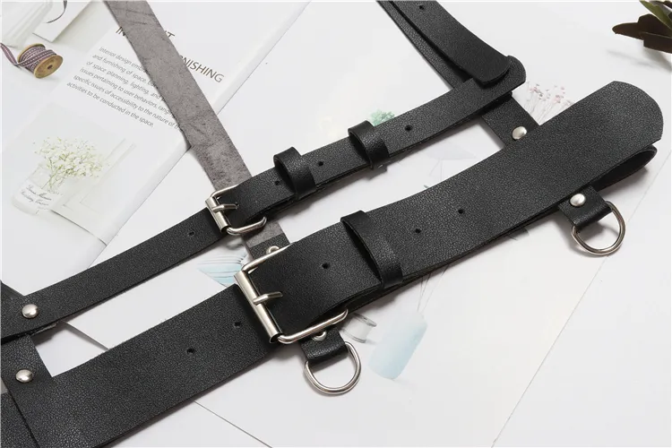 Cinturones Moda Camisa Vestido Correa Cintura Sello Calle Sólido Pu Cuero Ajustable Accesorios de ropa femenina_voghion.com