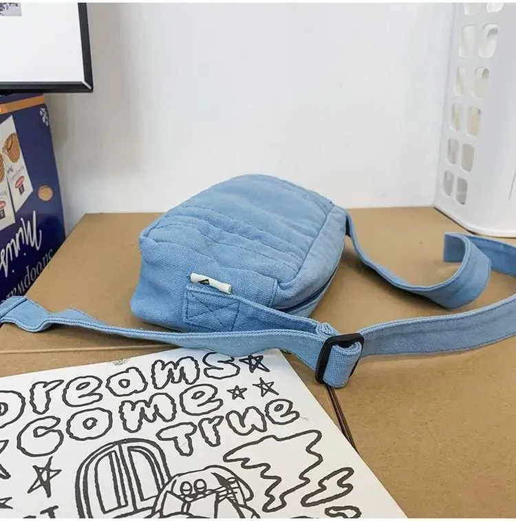 Weibliche 90er Jahre Y2K Canvas Textil Mini Square Umhängetasche für Telefon 2024 stilvolle kleine Größe Stoff Tasche Seite SG Beutel_voghion.com