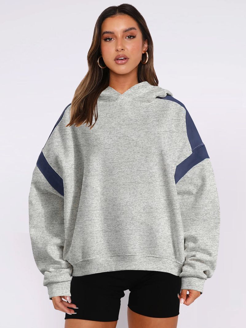 Women's Clothing contrast color drop shoulder high-end_voghion.com