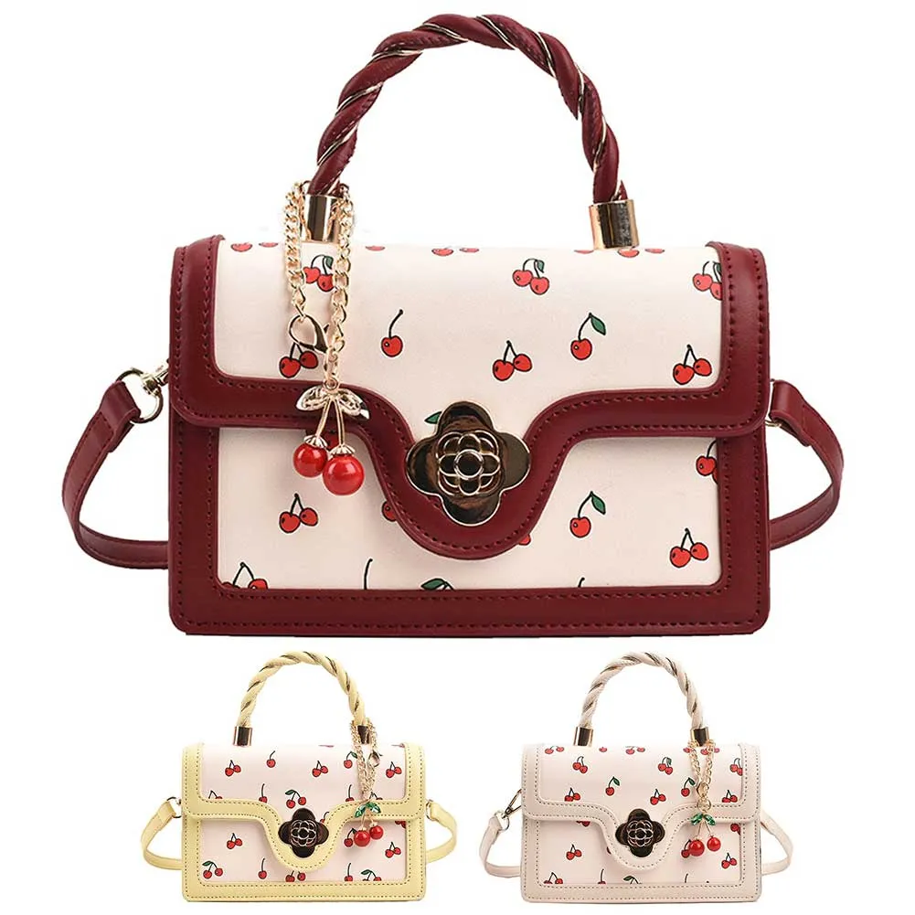 Totes Dames Kersen Schoudertas Verstelbare Band Zoete Crossbody Veelzijdige Mode Tote Handtas Vrouwelijke Dagelijkse Reis_voghion.com