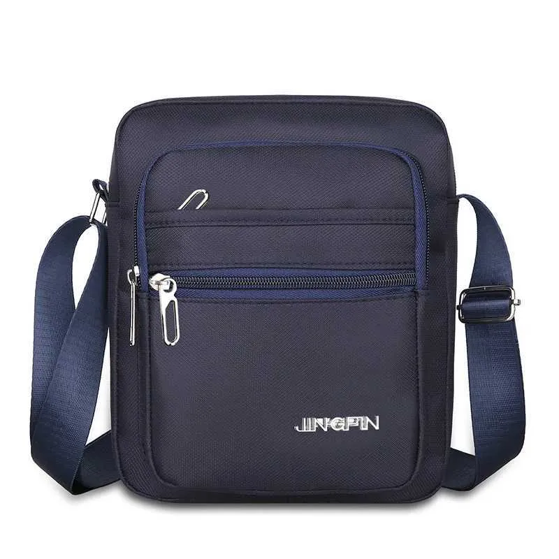 Four Layer Zipper Waterproof Single Shoulder Messenger Business Bag WalletC241106_voghion.com