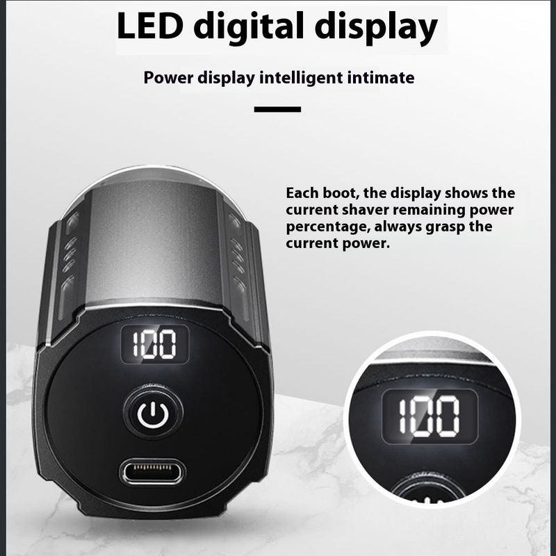 New electric small steel cannon with washable blade, men's shaver, rechargeable mini shaver_voghion.com