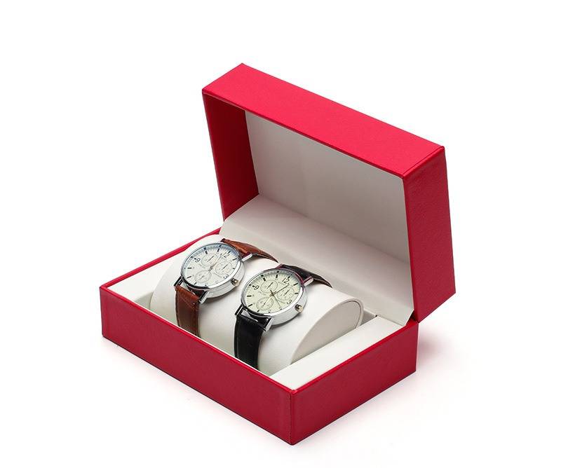 Elegantes Uhrenbox-Set aus PU-Leder mit Klappdeckel für Paare – Schmuck- und Uhrenaufbewahrungset mit weichem Futter, stilvolle Geschenkverpackung für Damen und Herren_voghion.com