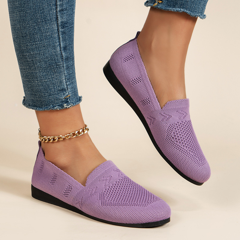 Damen Einzelschuhe Damen Leichte Schnitt Casual Flache Lazy Loafer_voghion.com