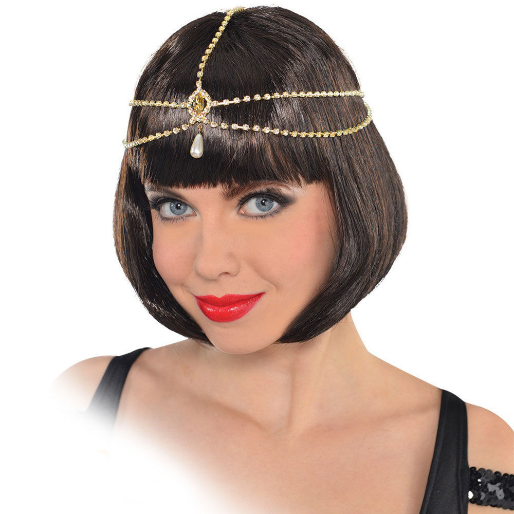 Nei Kappkette fir Fraen Diamantperlen Kappbedeckung Hoeraccessoiren_voghion.com