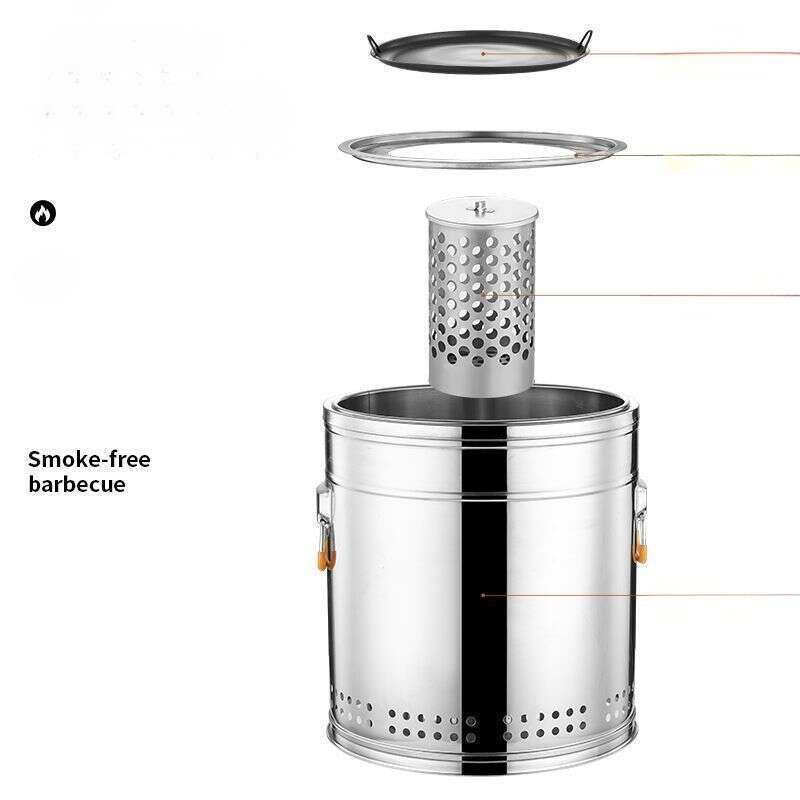 【Vendita calda in negozio】 Spiedino per barbecue sospeso senza fumo, cortile esterno, carbone, griglia in acciaio inossidabile,_voghion.com