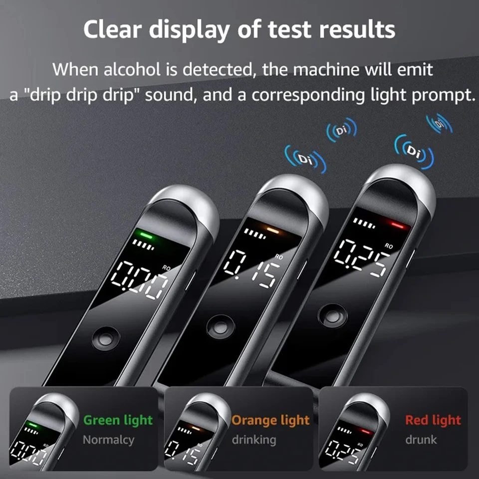 Portable Alcohol Breathalyzer High Sensitivity Breath Tester_voghion.com