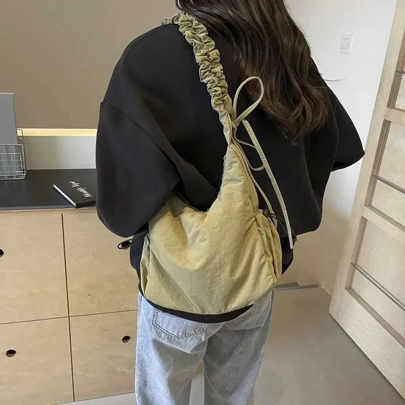 Dames schoudertas hobo tas shopper van zachte stof_voghion.com