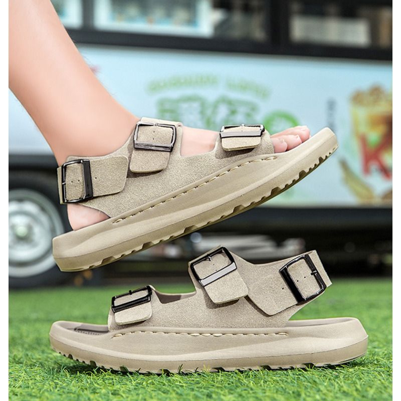 Nye herresandaler til sommer og fritidssko, strandsko, store størrelser_voghion.com