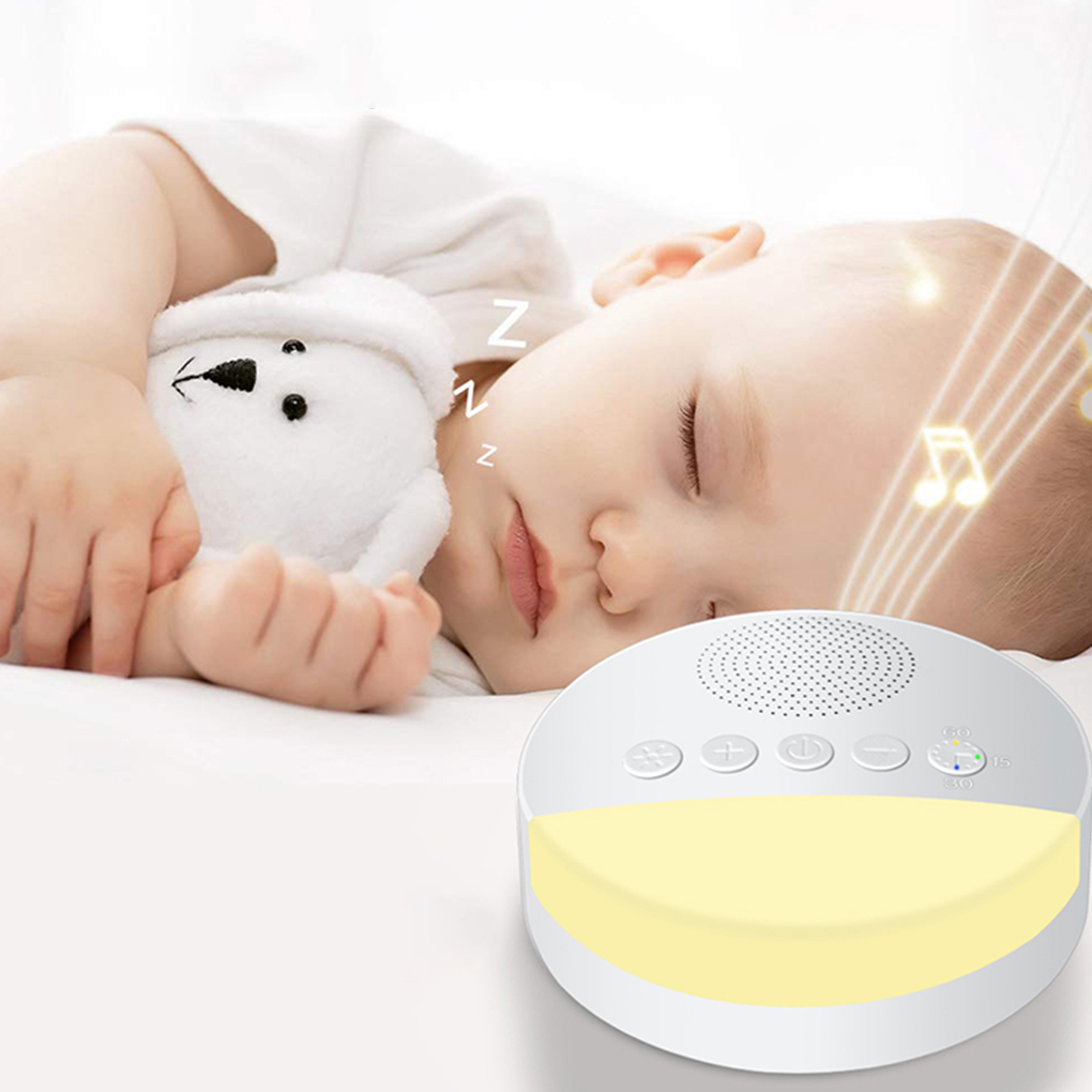 Weißes Rauschen Sound Machine für Erwachsene Wohnzimmer Dimmbares Nachtlicht Stereo-Sound Musik-Player Timer Lautsprecher Haushaltswaren_voghion.com