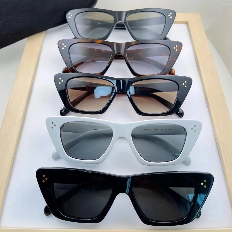Occhiali da sole 2024 Moda Donna Cat-eye Casual Personalità Occhiali da guida Uomo 4s187_voghion.com