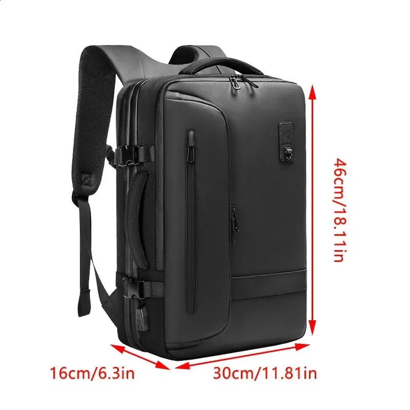 Airback Travel Men 16 inch Laptop Backpacks Vacuum Compression Expandable Business Back Pack School Backpack 240730_voghion.com