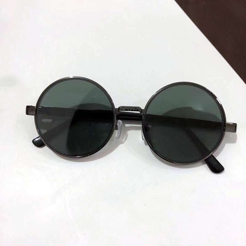 Lenti piatte in cristallo rotondo, montature rotonde non graduate, occhiali da sole per uomo e donna_voghion.com