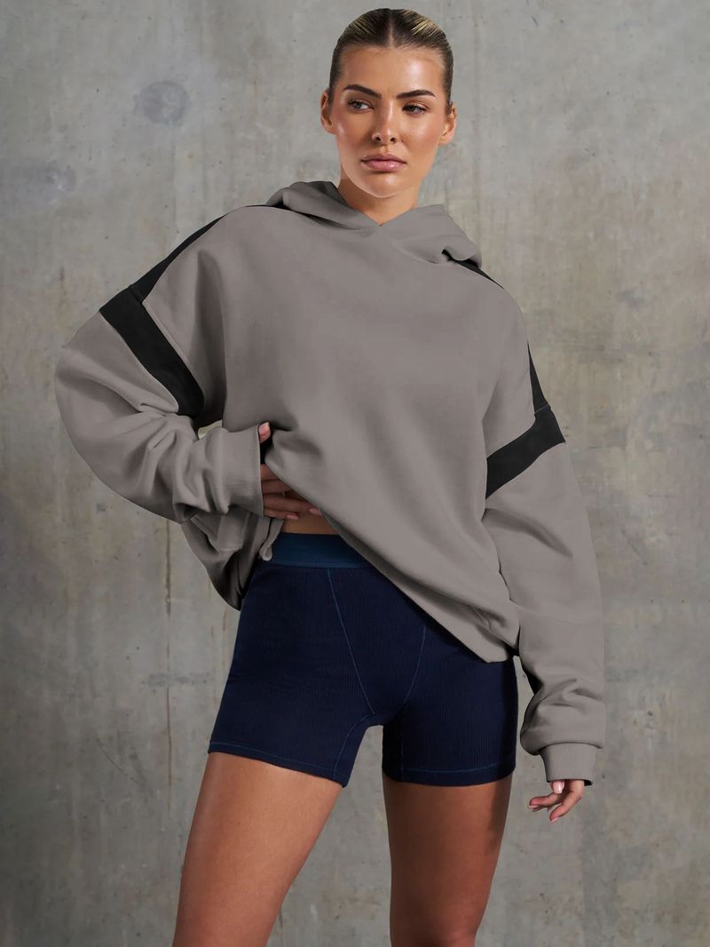 Women's Clothing contrast color drop shoulder high-end_voghion.com