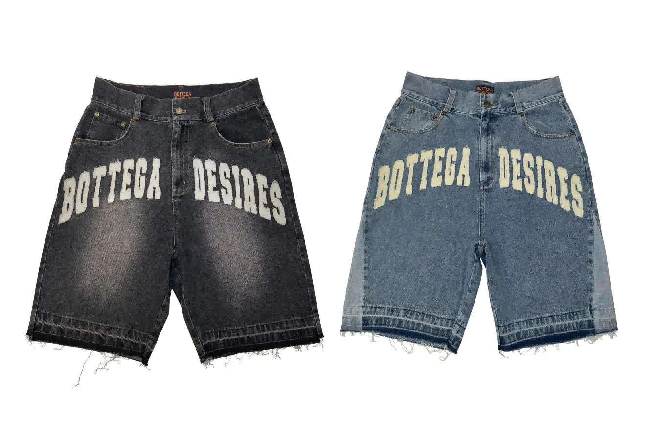 Men Black Blue Washed Denim Shorts Y2k Retro Letter Patchwork Summer Fashion Sand Casual Spliced Jorts Gym Sweatpants_voghion.com