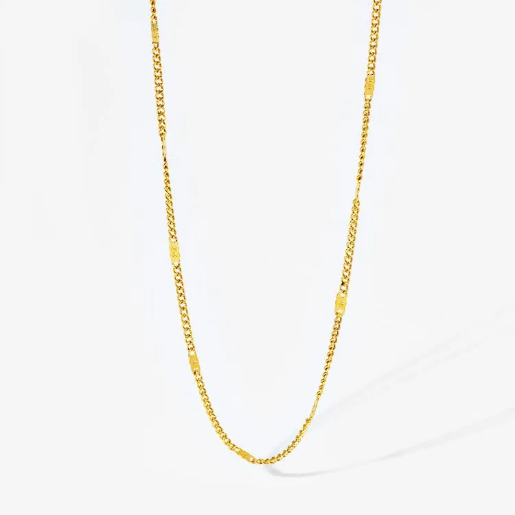 Pendant Necklaces Gold Chains Necklace For Women Stainless Steel Link Woman's Slim Lobster Clasp Adjustable Clavicle_voghion.com