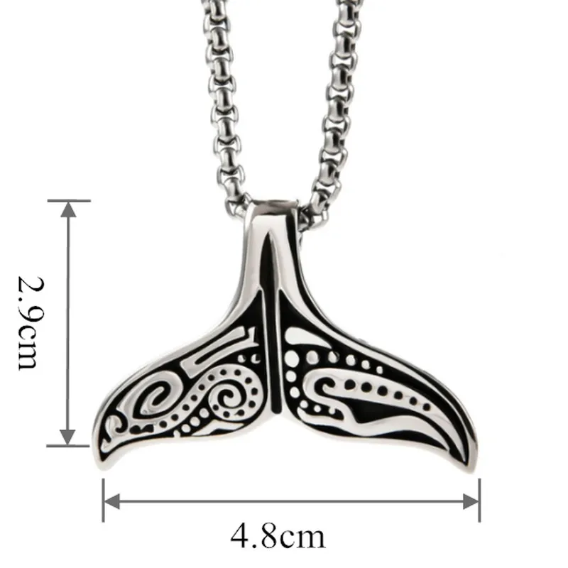 Anhänger Necs Männer und Frauen Mode Kreative Persönlichkeit Design Retro Whale Tail Muster Casual Dance Party Geschenk_voghion.com