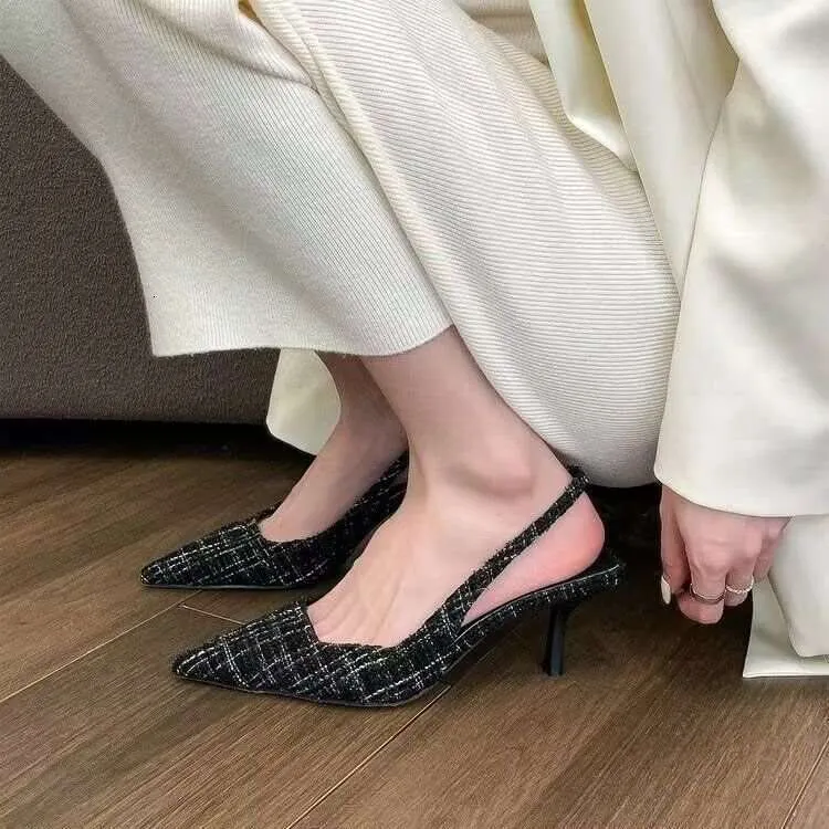 Designer For Women 2024 New Summer Quality High Heels Design Sense French Fashion Sandals Temperament Niche Single Shoe_voghion.com