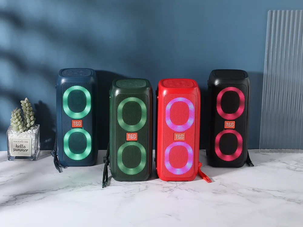 TG333 Portable Wireless Bluetooth Subwoofer Waterproof Outdoor TF USB Stereo With Phone Stand Speaker_voghion.com