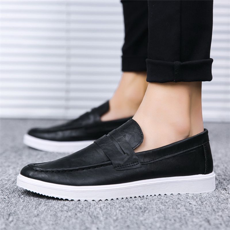 Groothandel hot selling platte loafer oxford slip-on leren schoenen voor heren_voghion.com