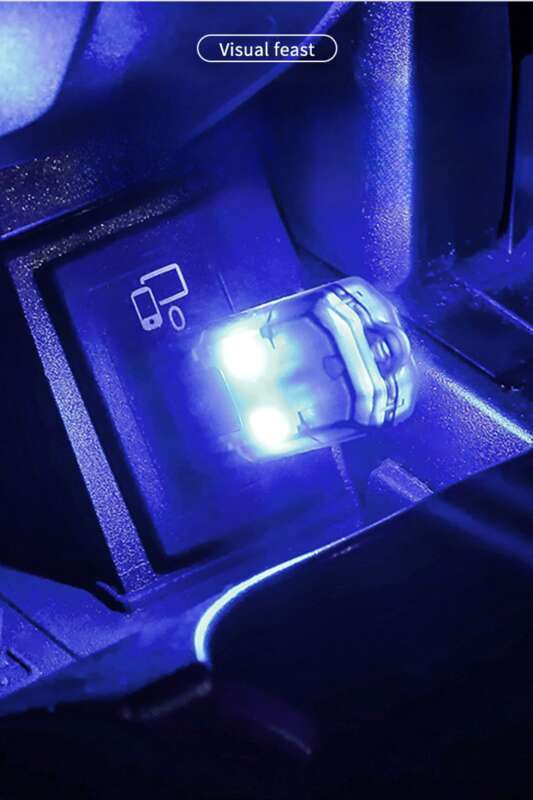 Lumină ambientală USB pentru mașină, consumabile auto, mini decorațiune portabilă colorată, iluminare LED pentru casă și dormitor, lumină de noapte_voghion.com