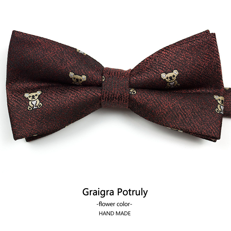 Herren-Krawatten und Taschentücher im Großhandel mit Kleintier-Löwe-Welpe-Pony-Fliege für Herren_voghion.com