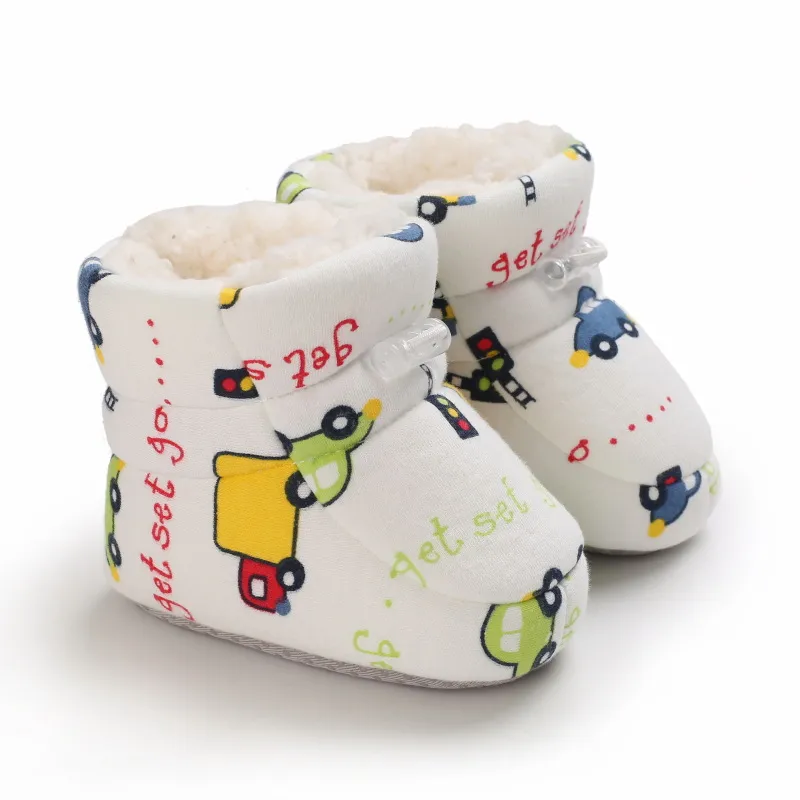 Bebê antiderrapante recém-nascido criança sapatos inverno infantil enfant algodão neve multicolorido desenho animado pequeno cutefeet crianças botas 0-18_voghion.com