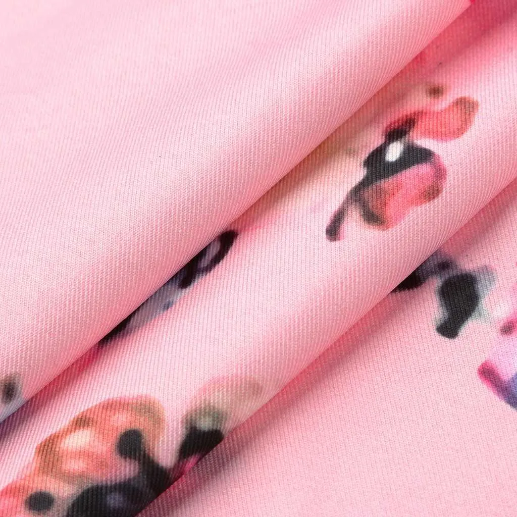 Women's Long Dress Prom Clothes Floral Printed V Neck Summer Pregnancy Dresses For Pregnant Women Maternity Clothing_voghion.com