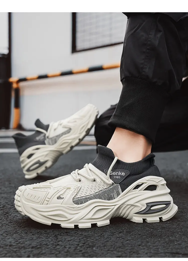 Herren Freizeitschuhe Mit Dicker Sohle Und Atmungsaktivem Mesh_voghion.com