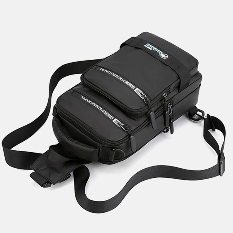 Mode Nylon Rucksack Daypack Männer Cross Body Brust Taschen Pack mit USB Lade Port Reise Männlichen Knapsack Rucksack_voghion.com