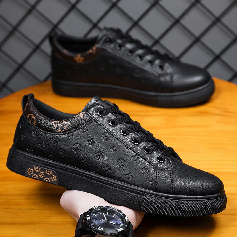 Zapatos de pie europeos, hombres, versátiles, zapatos blancos, hombres, punta redonda, corte bajo, jóvenes, con cordones de moda, zapatos casuales, zapatos de reemplazo para hombres