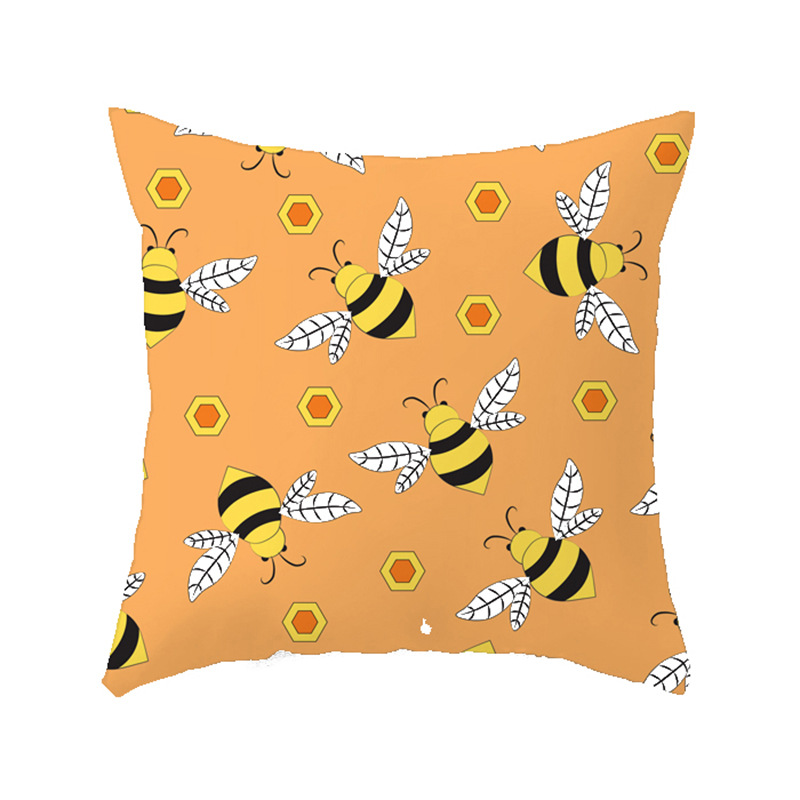 Tropical Cactus Fresh Hand-painted Wind Plant Imitation Peach Velvet Pillow Car Cushion Office Chair Pillow Case_voghion.com