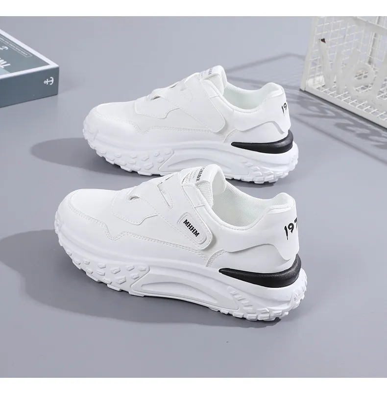 Thick Soled Round Toe Raised Dad Are Soft Comfortable Breathable With Mesh Simple And Versatile Casual Sports Shoes_voghion.com