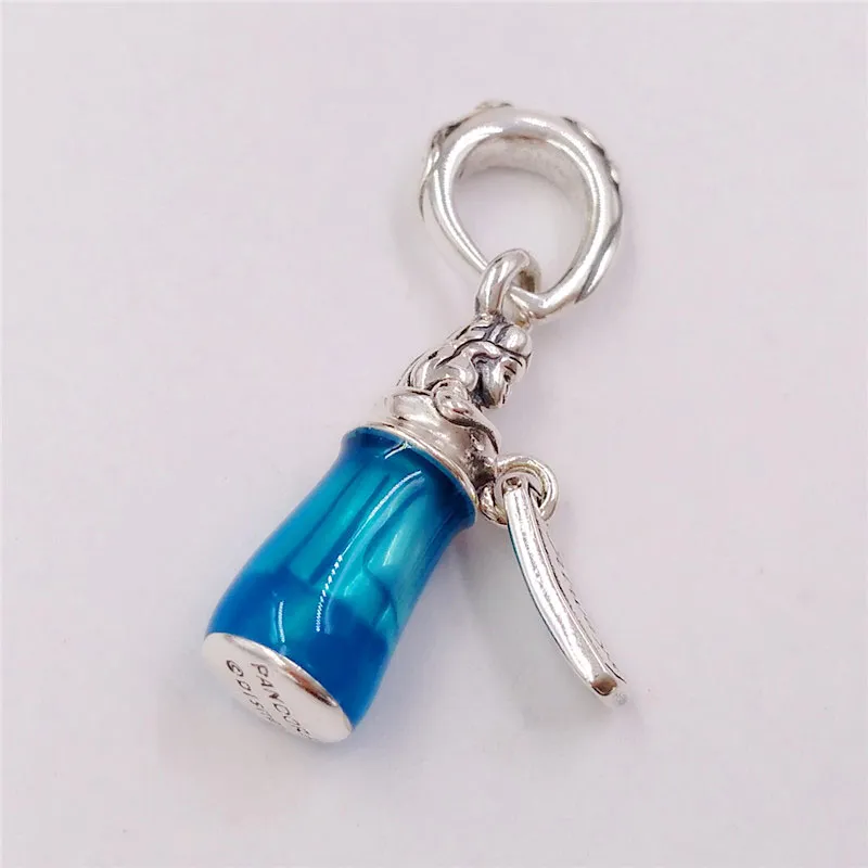 Sier Schmuckherstellungssets Ketten Perlenset Armreifbox Disny Alic im Wunderland Drink Me Dangle Charm Armbänder für Mädchen Halskette Wo_voghion.com
