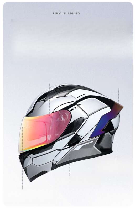 Orz mootorratta meeste ja naiste katmata kiiver, kahe peegliga talvine sabatiib, pooltäiskattega, aastaringne_voghion.com