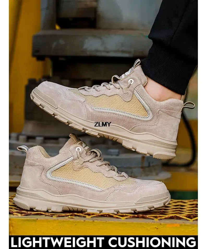Chaussures de sécurité pour hommes, sans embouts métalliques, embouts en plastique, isolées, 6 kV, réfléchissantes, 250402_voghion.com
