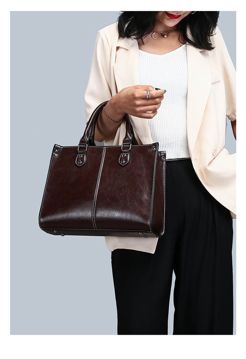 large tote handbag splicing shoulder messenger women's bag_voghion.com