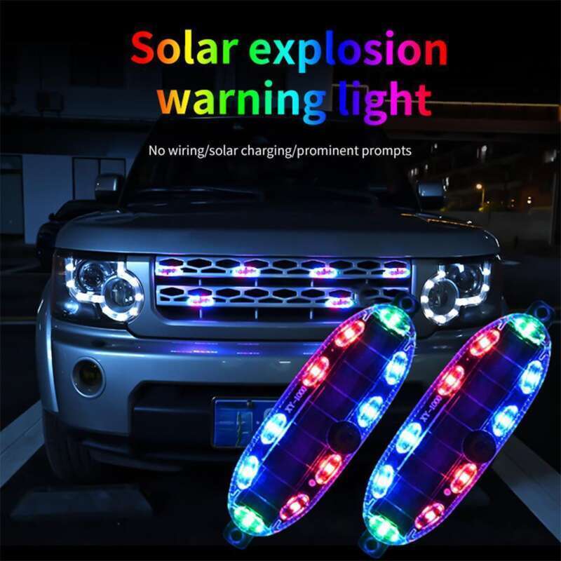 Motorcycle Electric Tricycle Warning Car LED Flashing Decorative Light, Solar Anti Rear End Collision Light_voghion.com