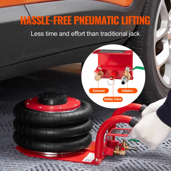 Cricco pneumatico a tre cuscini 3 tonnellate per auto e suv_voghion.com