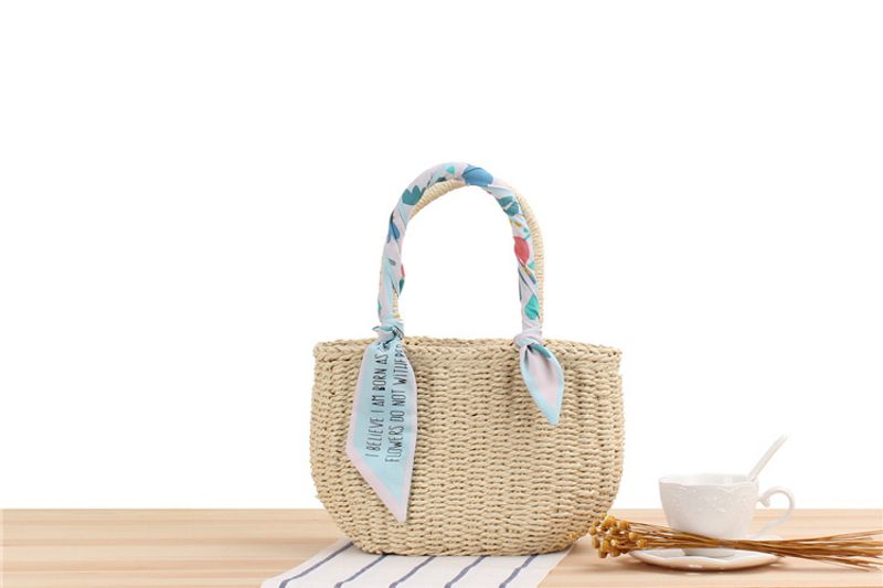 New Korean Handmade Grass Vacation Beach Woven Women's Casual Hand-held Small Bag_voghion.com