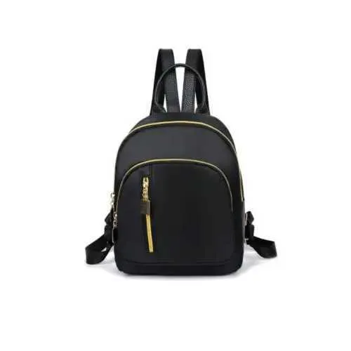 Zaino da scuola in nylon alla moda nero per ragazze adolescenti Mini per ragazze Borsa da viaggio a tracolla Zaino da donna C241011C241011_voghion.com