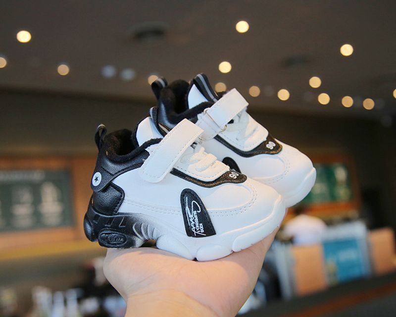 Ausverkauf Kinder Baumwolle 2024 Winter Jungen und Mädchen Sneaker Fleece-ed Warm Kleinkind Baby Weiß Schuhe_voghion.com