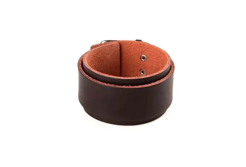 Bracciale a polsino da uomo in vera pelle stile punk largo_voghion.com