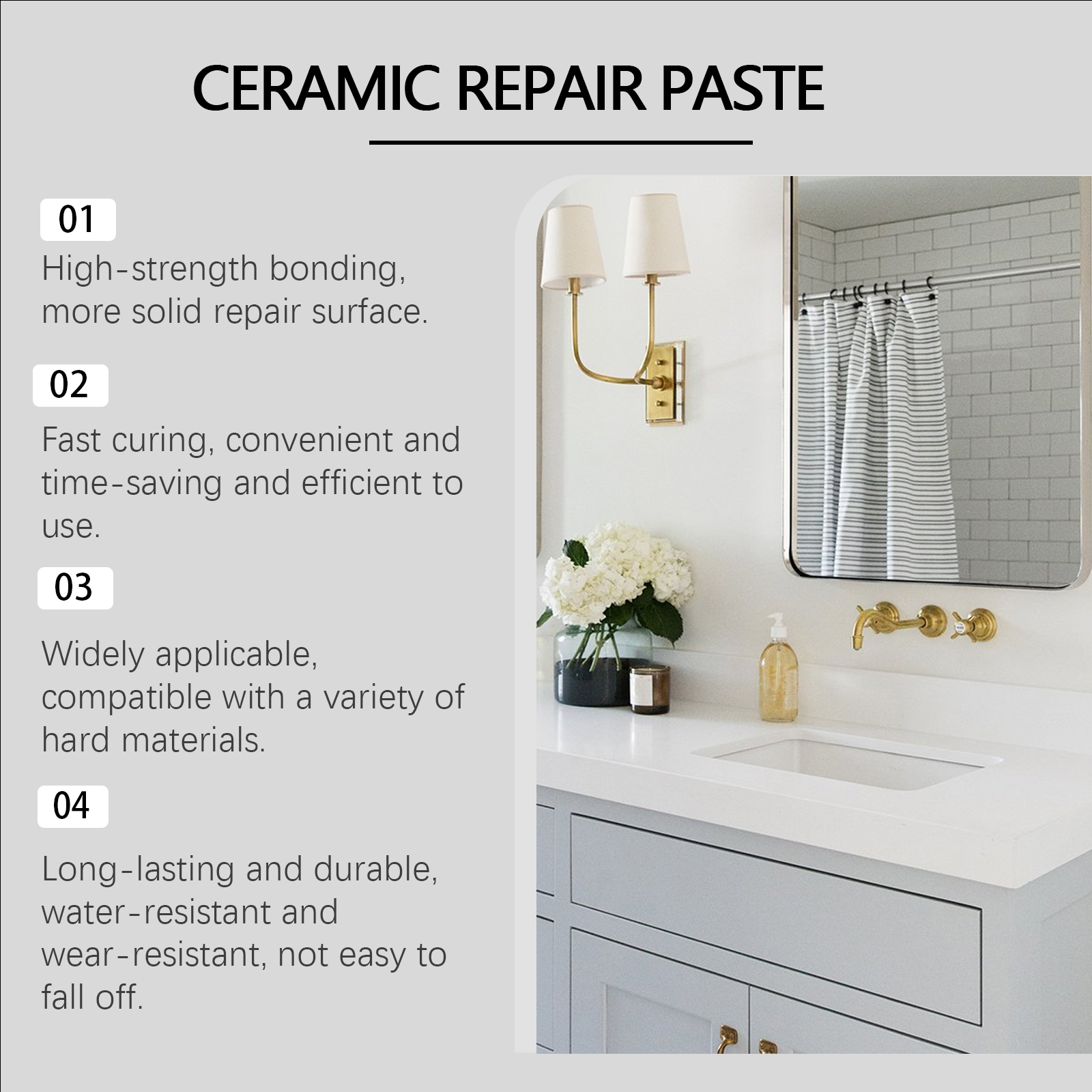 Jaysuing Tile Repair Ceramic Paste Toilet Marble Pit Glaze Repair Ceramic Tile Adhesive_voghion.com