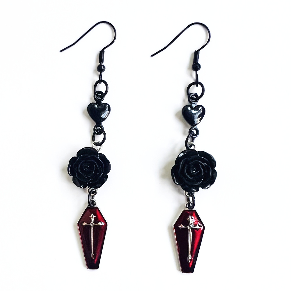 Earrings Gothic snake earrings falling mark set Lucifer Satan snake Gothic vampire classic rock jewelry_voghion.com